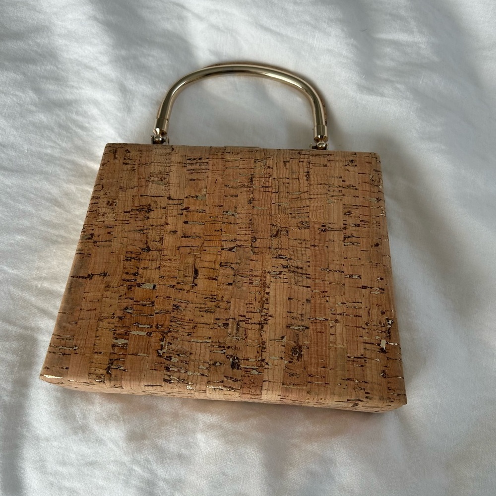 Elegant Cork Tan Handbag